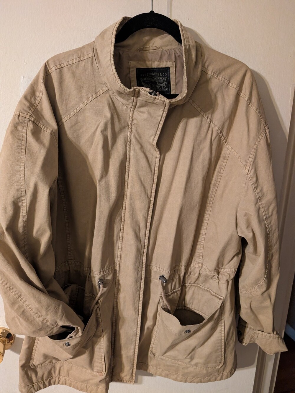 Levi's Khaki Utility Jacket with Drawstring Waist